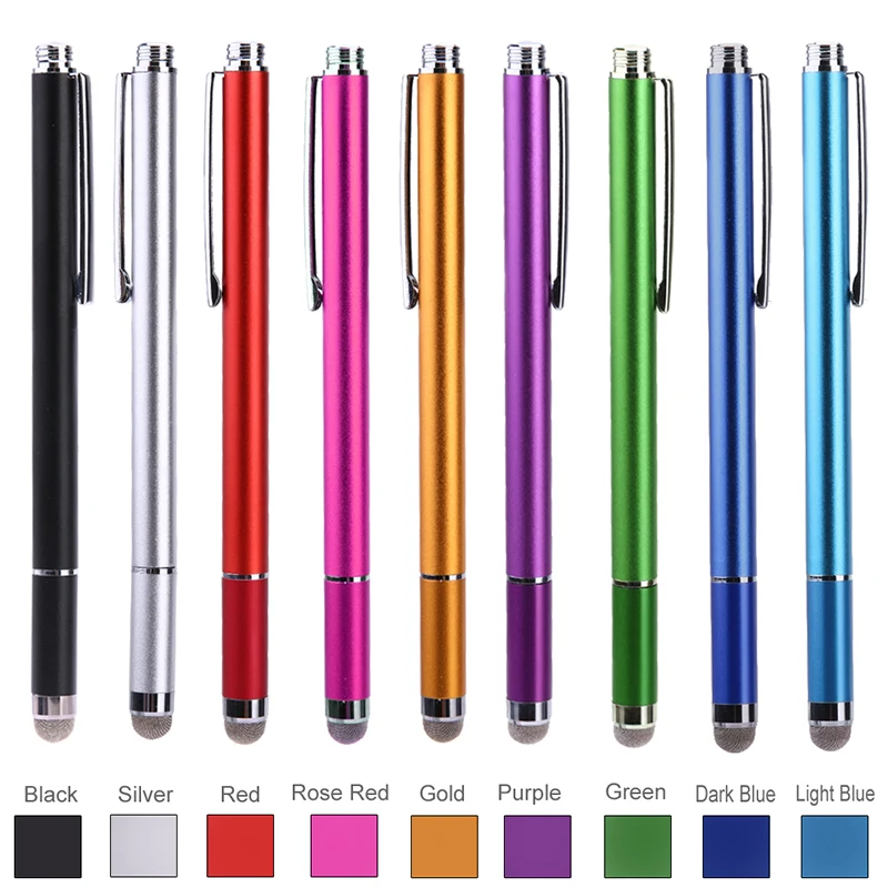 

2in1 Capacitive Pen Touch Screen Drawing Stylus Pen with Conductive Touch Sucker Microfiber Touch Head for Tablet PC Smart Phone