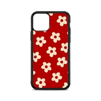 red floral phone case for iphone 12 mini 11 pro xs max x xr 6 7 8 plus se20 high quality tpu silicon and hard plastic cover