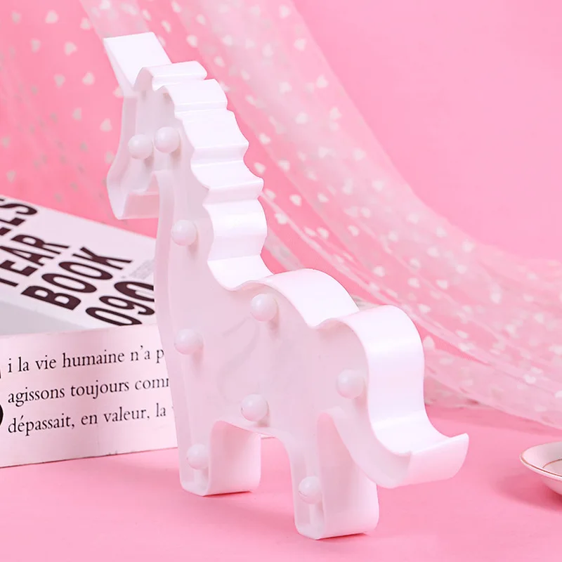 Светодиодный настенный светильник в форме единорога для детей s образный