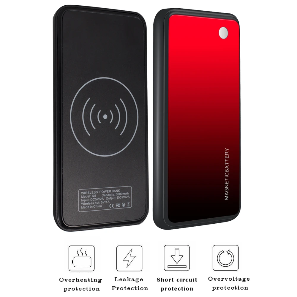 5000 мАч беспроводное магнитное зарядное устройство Чехлы для iPhone SE 2020 чехол