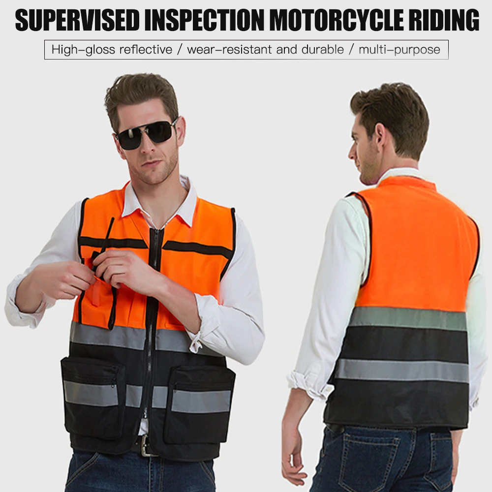 Motorcycle Safe body cover Light breathable High Visibility Reflective jacket For Outdoor riding sports safety jacket c&412