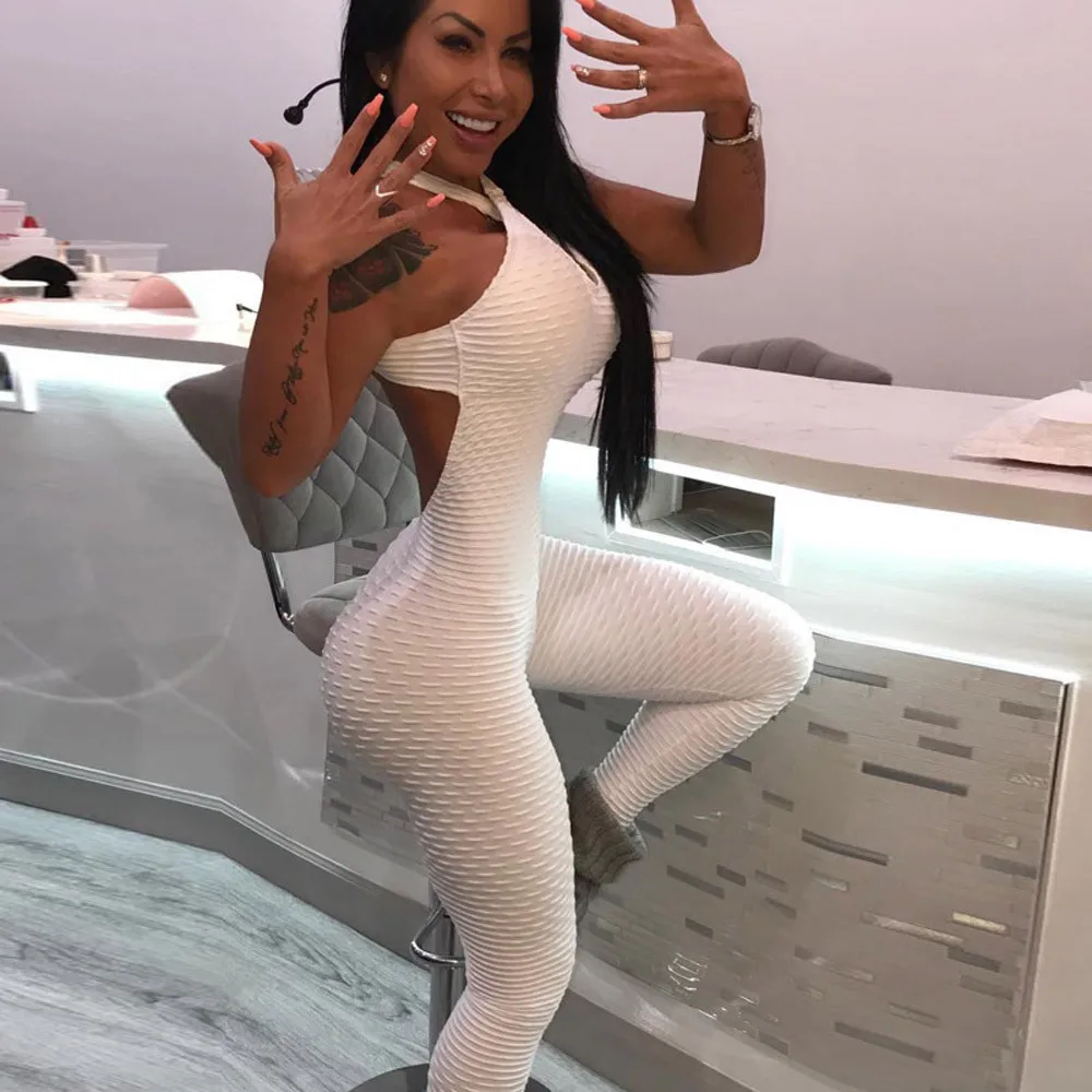 

Women Sexy Women's One-piece Sport Jumpsuit Running Fitness Bottoming Long Sleeve Slim Sexy Jumpsuit Knitted Bodycon Z0308