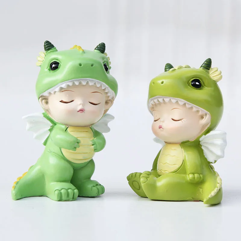 

Dinosaur Cake Baking Decoration Cartoon Home Furnishing Car Decoration Resin Crafts Dinosaur Baby Children Home Decor