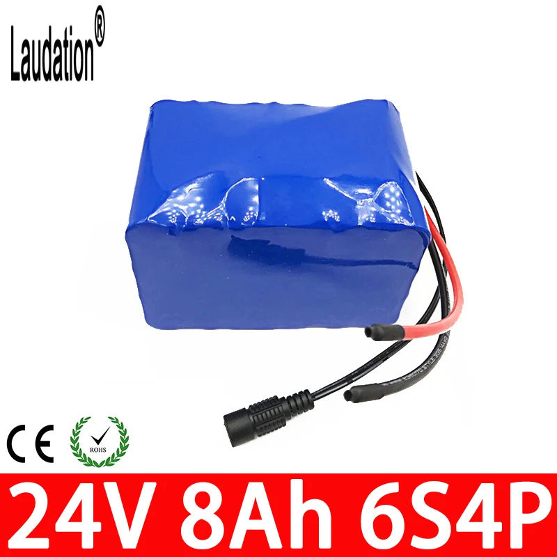 Литиевая аккумуляторная батарея 24 в 8 Ач 6S 4P Встроенный BMS/250 Вт/350 Вт