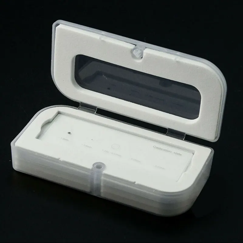 Поперечная точка 0 01 мм Микрометр микроскопа Калибровочная горка с четырьмя