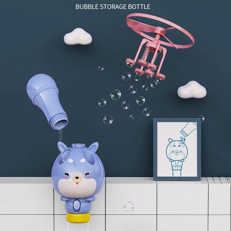 

1Set Flying Animal Bubble Toy Bubble Blowing Maker with Bamboo Dragonfly Interactive Outdoor Kit Beach Aerocraft Toy