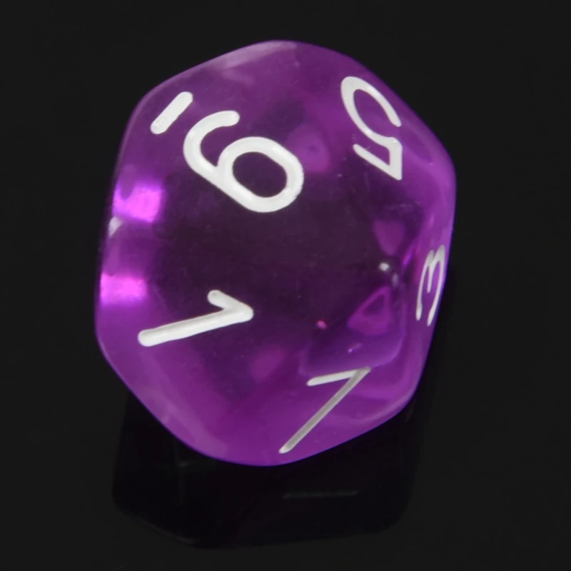 10-Dices D10 10-сторонняя игральная кость из драгоценного камня для РПГ Подземелья и Драконы настольные игры прозрачный синий