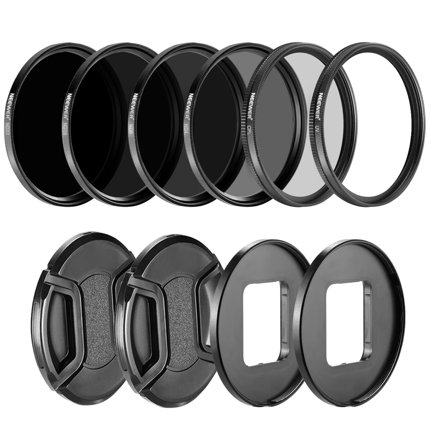 

Neewer Camera Lens Filter Kit for GoPro Hero: Neutral Density ND Filte ND4 ND8 ND16 ND32 UV Filter CPL Filter Lens Cap