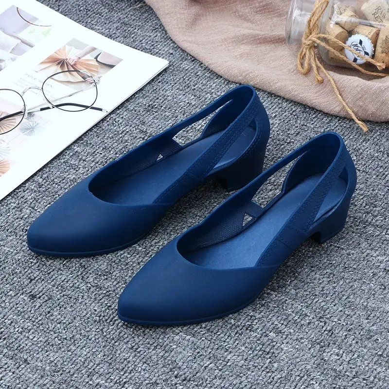 

Woman Sandals Pointed Toe Ladies Shallow Female Mid Heels Summer Women's Hollow out Breathable Comfortable Women Shoes 2021 New