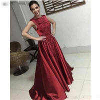 m dresses lace appliques beaded sleeveless a line with detachable skirt evening dress 2019 formal gown robe de soiree prom dress