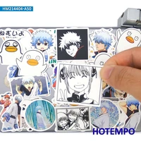 50pcs funny comic gintama kawaii anime pattern sticker for phone laptop case luggage guitar skateboard bike car cartoon stickers