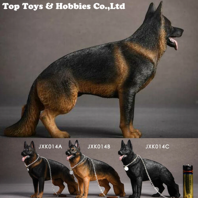 

JXK 1/12 Scale German Shepherd Dog JXK014 Cartoon Animal Figure Statue Model Scene Home Decoration Toy