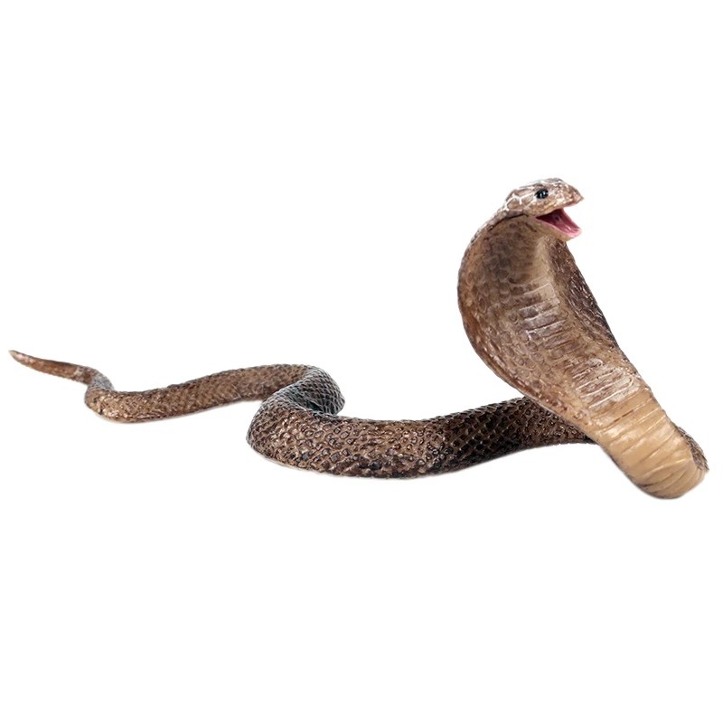Simulation Reptile Model Cobra Snake Amphibious Spectacles Kingsnake Tidy Toy Ornaments |
