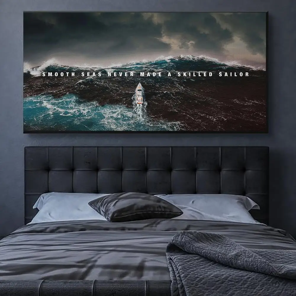 

smooth seas Wall Pictures For Living Room Wall Art Canvas Canvas HD Decoration Maison Tableau Mural