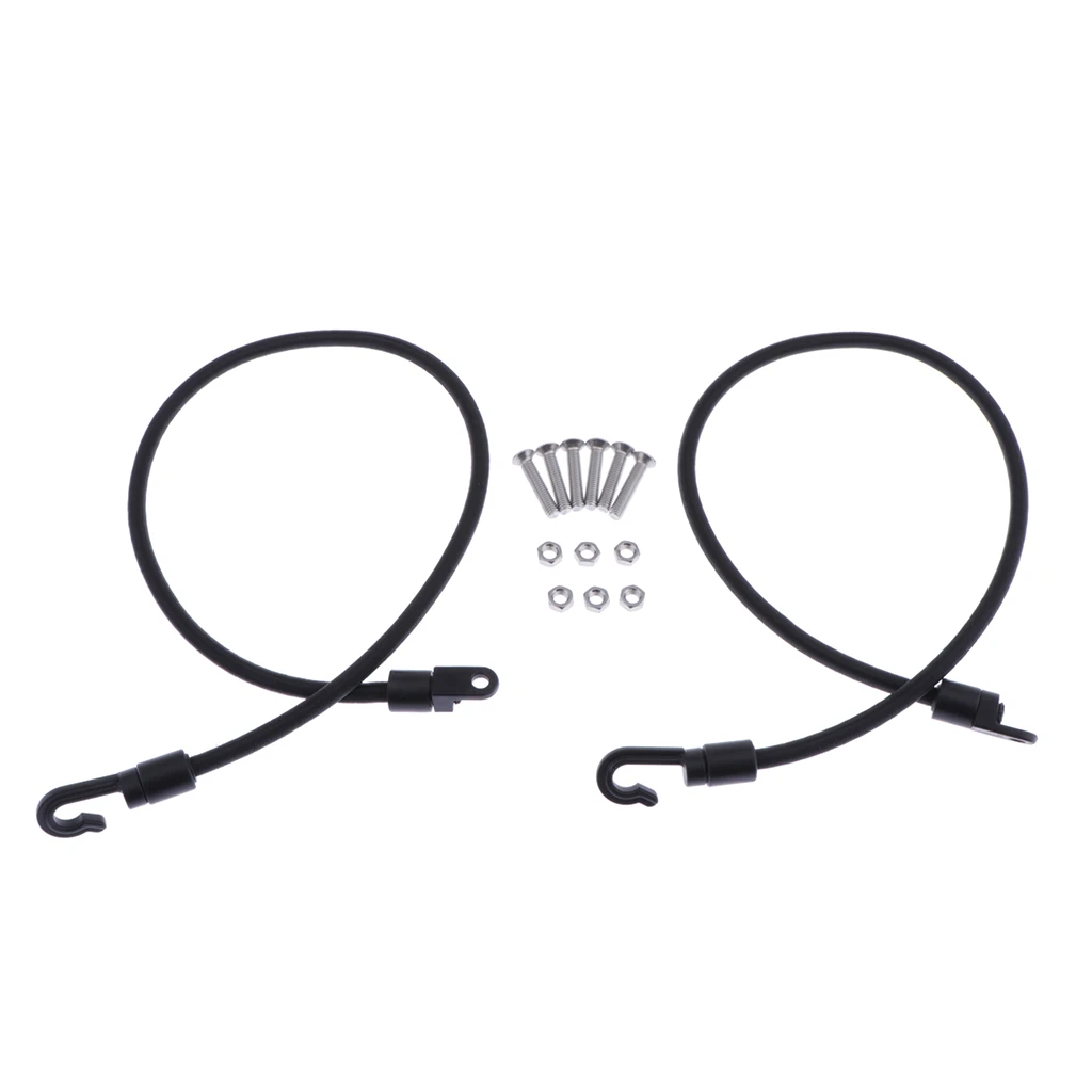

2 Pack Kayak Shock Cord Paddle Holder Leash Keeper With Mount Screw
