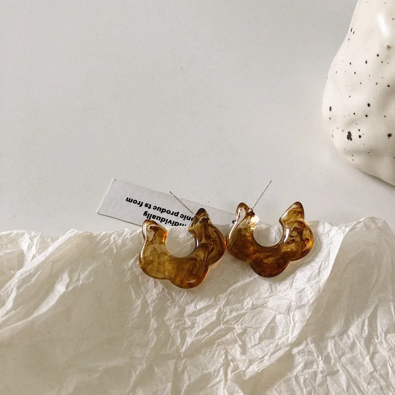 

DAVINI винтажные акриловые цветочные корейские сережки-шпильки, серьги для женщин, модные ювелирные изделия, подарки MG73