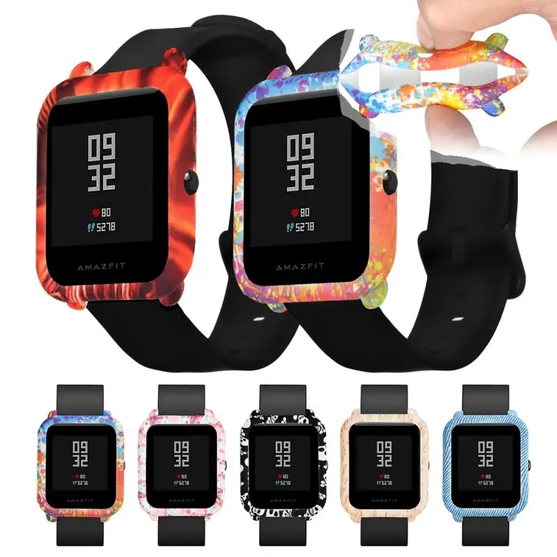 Цветной чехол для Huami AMAZFIT Youth Watch защитный прозрачный силиконовый материал
