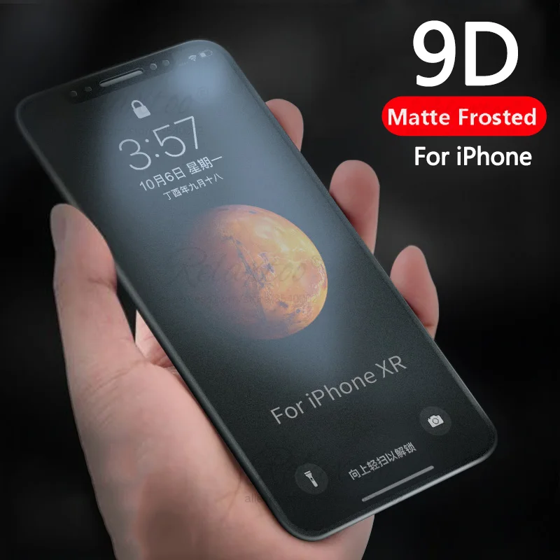 Матовое закаленное стекло для iphone aifon 6 7 8 plus X Защита экрана xr xs max x s r sx rx защитная