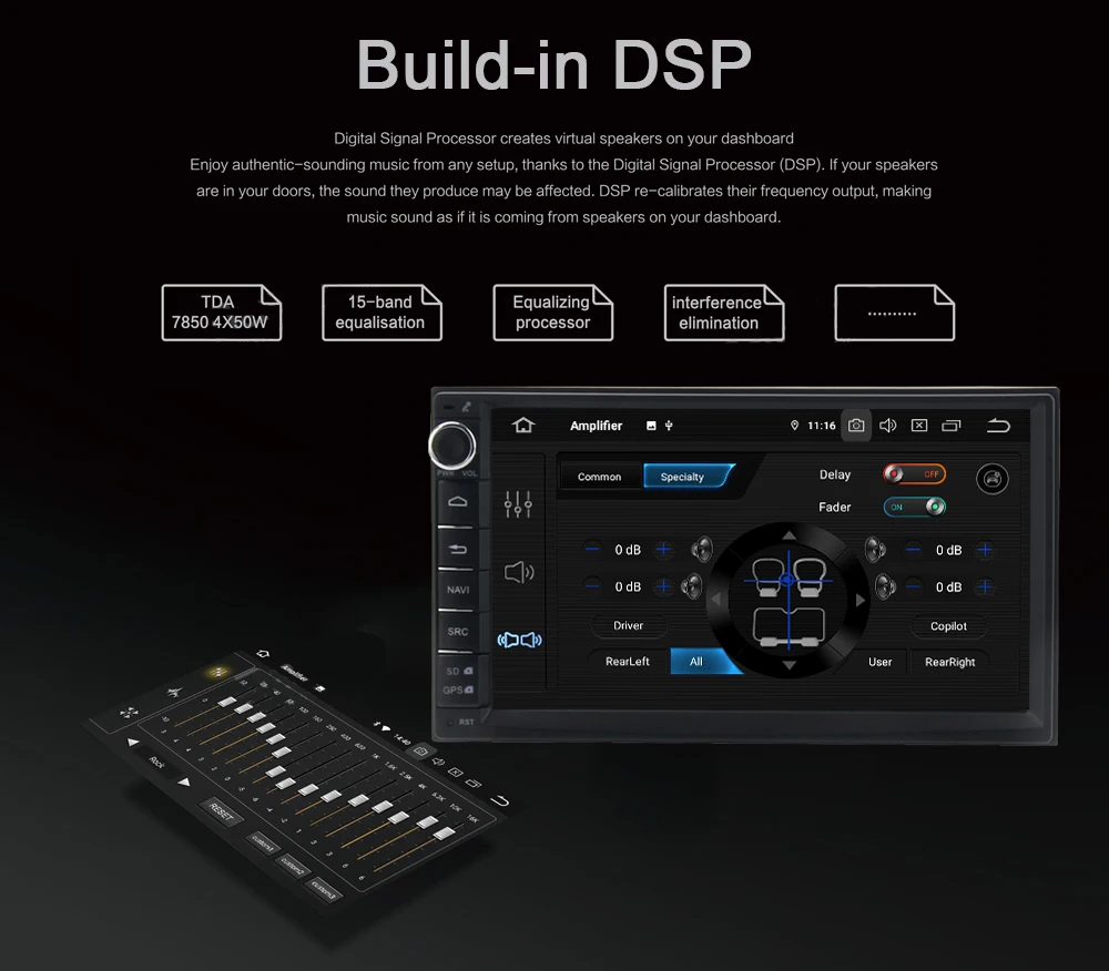 Dasaita Android 10 0 Универсальное автомобильное радио 2 Din мультимедийный плеер DSP 4 Гб ОЗУ