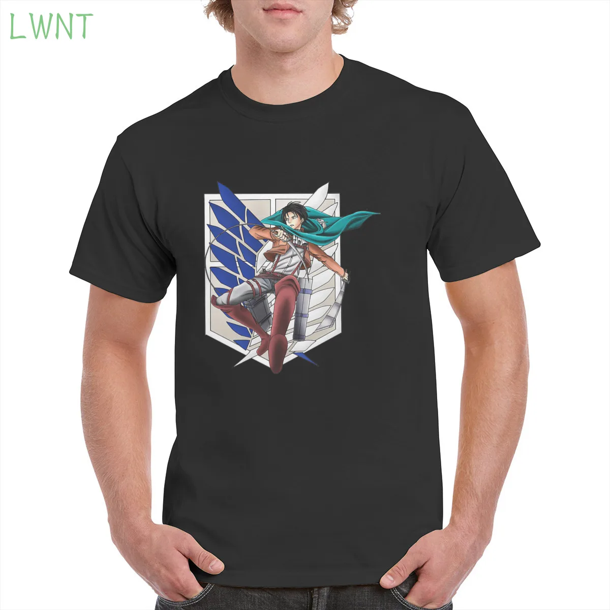 

100% Cotton Levi Ackerman Attack On Titan Anime Tshirt Top Harajuku Aesthetic Tshirt Oversized clothes Female/Man