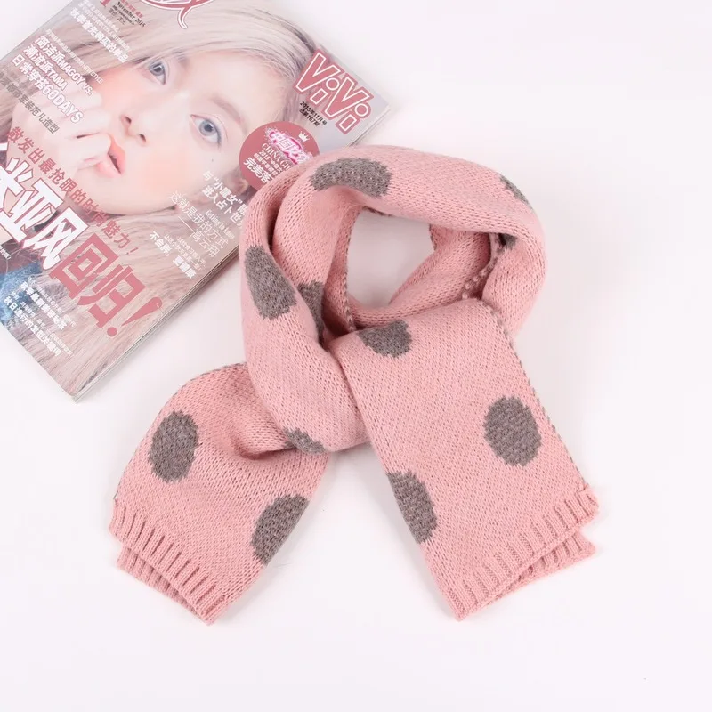 Распродажа осень зима толстые теплые шарфы для детей милый горошек шарф девочек