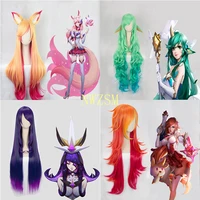 game lol cosplay wig star guardian miss fortune ahri ezreal soraka syndra cosplay wig synthetic hair wig halloween party wigs
