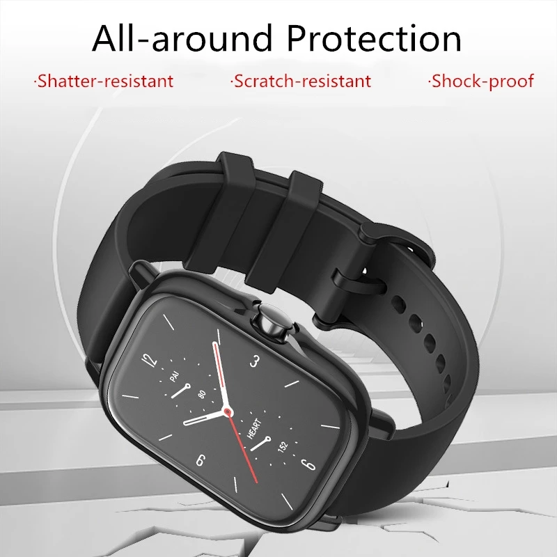 

Metal Wrist Strap For Amazfit Bip S Case Bracelet For Xiaomi Amazfit Bip Lite U GTS 2 mini Band Strap Screen Protector Case Film