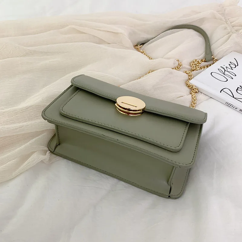 Женская сумка Baobao простая модная на одно плечо с цепочкой замком и наклонной