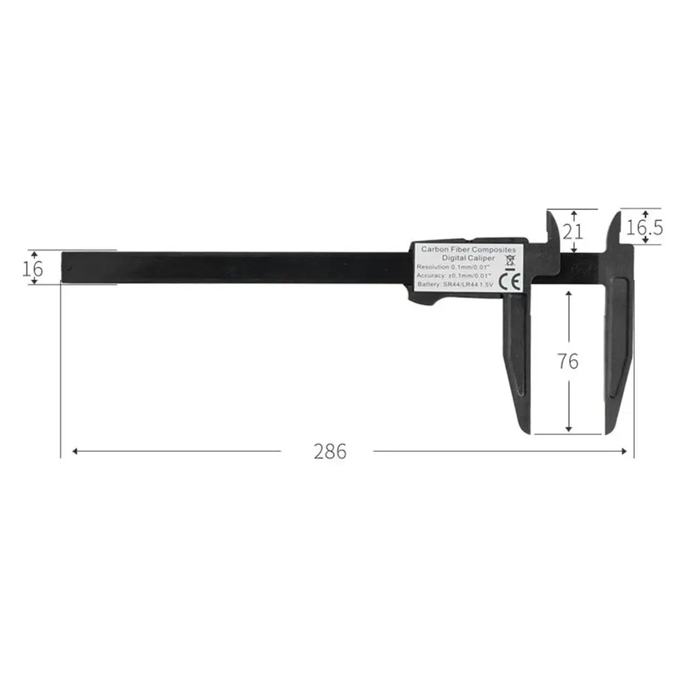 

Accurate LCD Digital Display Electronic Vernier Caliper Gauge 200MM Carbon Fiber Micrometer Measuring Tool Device Drop Shipping