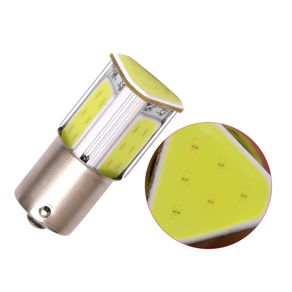 

1156 P21W BA15S 1157 P21/5W BAY15D 4 COB Светодиодные Автомобильные фары s указатели поворота Стоп-сигнал резервный задний фонарь 12 В белый синий