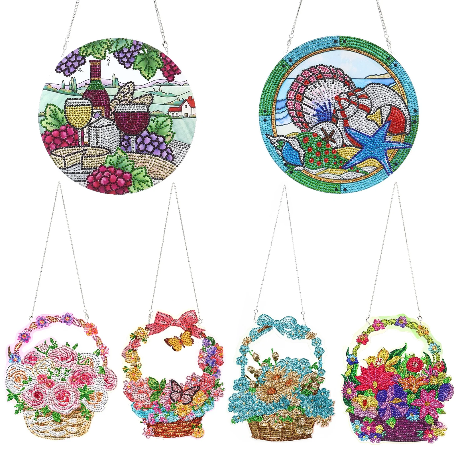 

5D DIY Diamond Painting Doorplate for Door Flower Basket Diamond Embroidery Kit Cross Stitch DIY Paint By Number Home Decoration