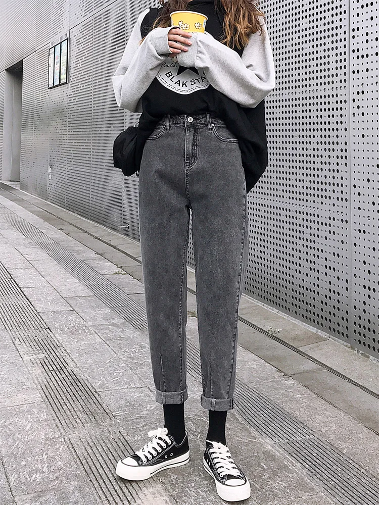 Джинсы бойфренды с высокой талией в винтажном стиле|Джинсы МОМ| |