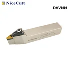 Токарные инструменты Nicecutt, токарные инструменты DVVNN, токарный станок с ЧПУ, внешний токарный инструмент для VNMG1604, твердосплавная токарная пластина, лезвие
