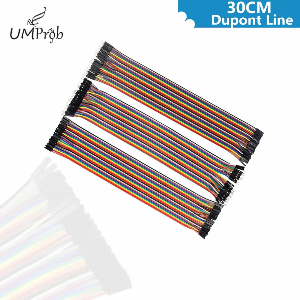 Кабель Dupont Line с разъемом Папа-папа и Папа-мама 30 см соединительный соединитель