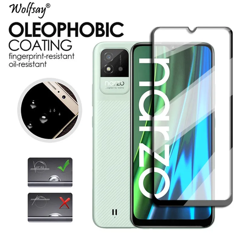 tempered glass for realme narzo 50i glass for narzo 50i 50a 30a 30 20 pro full cover screen protector for narzo 50i lens film free global shipping