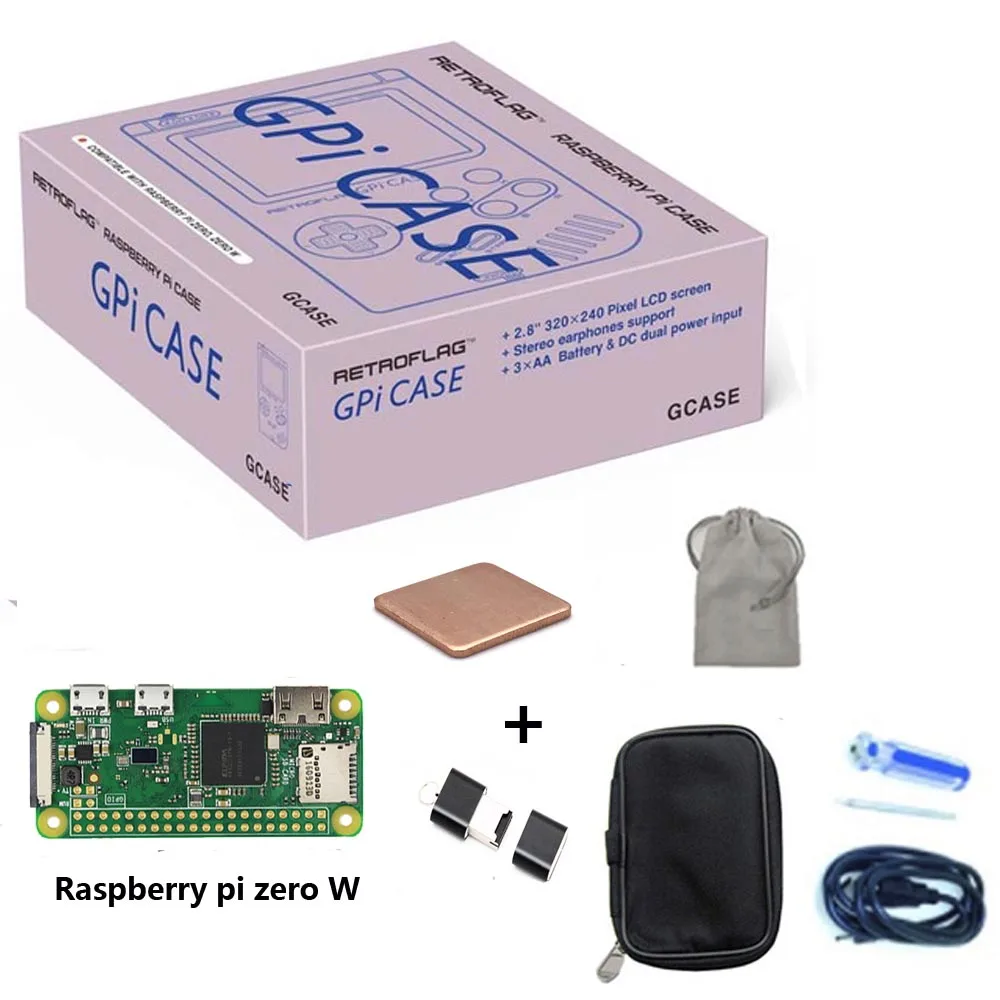 In Stock! Original Retroflag GPi CASE Kit with 32G Micro SD Card Heatsink Carrying Bag For Raspberry Pi Zero / W | Компьютеры и офис