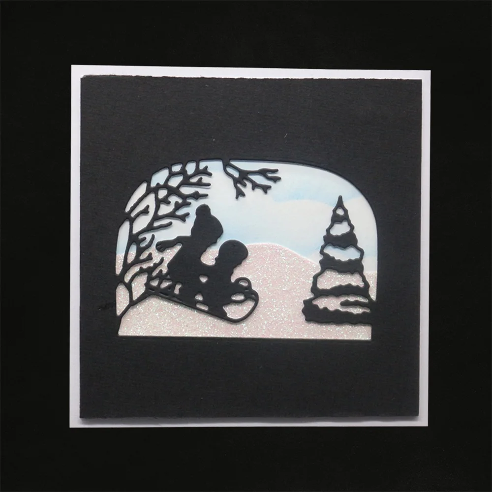 Рождественская елка трафареты оленя металлические режущие штампы Пасхальный