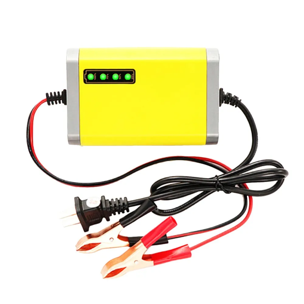 Car Motorcycle Battery Charger 12V 2A Full Automatic Smart Power Charger Lead Acid AGM GEL Intelligent LED Display