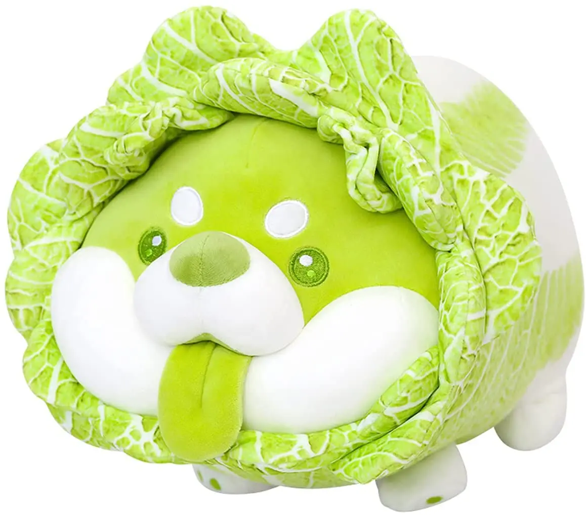 

22-35cm Cabbage Shiba Inu Dog Cute Vegetable Fairy Anime Plush Toy Fluffy Stuffed Plant Soft Doll Kawaii Pillow Baby Toys Gift