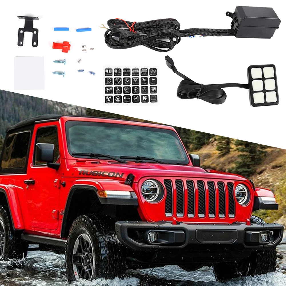 

6 кнопочный светодиодный переключатель, панель сенсорного управления, водонепроницаемый универсальный контроллер цепи, 12-24 В постоянного т...