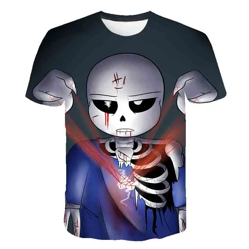 3D Boys Undertale Sans Frisk Chara Kids T-shirts Anime T-shirt short sleeve Cute girl Clothing Cartoon Summer Tops camiseta | Детская