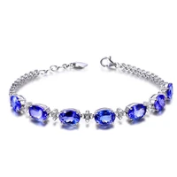 new 925 sterling silver bracelet sapphire creative silver bracelet for women wedding jewelry gift