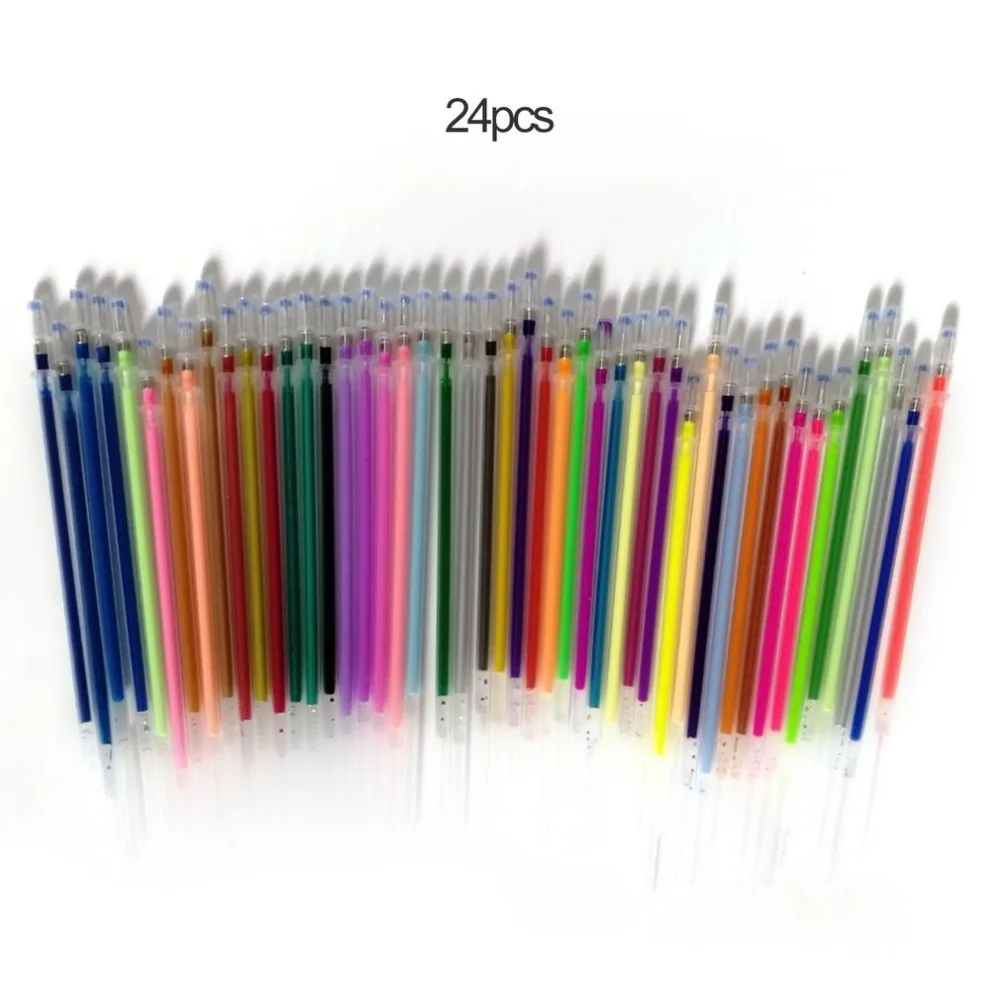 1.0mm Colorful Gel Pen Fluorescent Refills Color Cartridge Flash Smooth Ink Painting Graffiti Pens Student Stationery |
