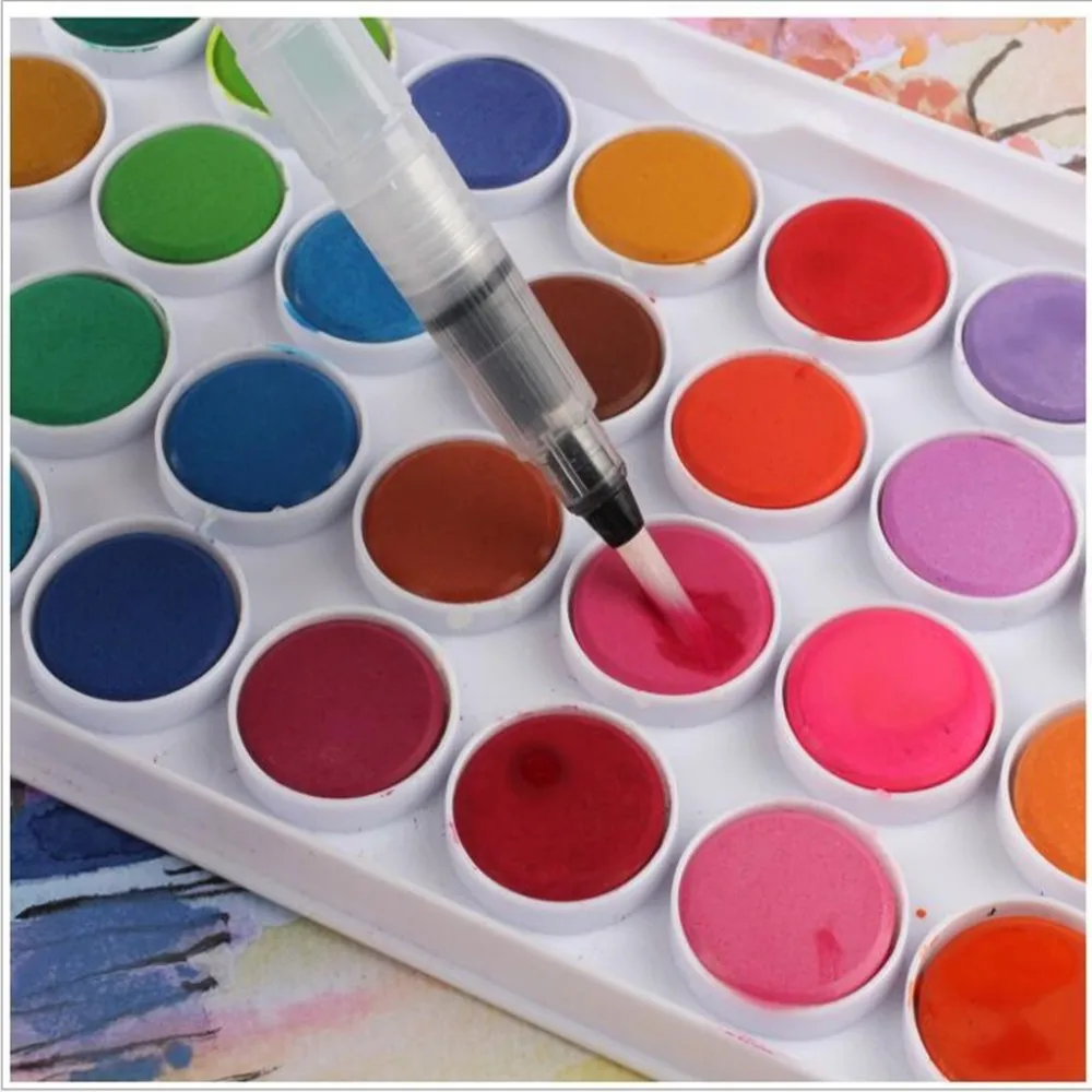 Многоразовая Акварельная кисть маркер ручка для рисования порошковый пигмент