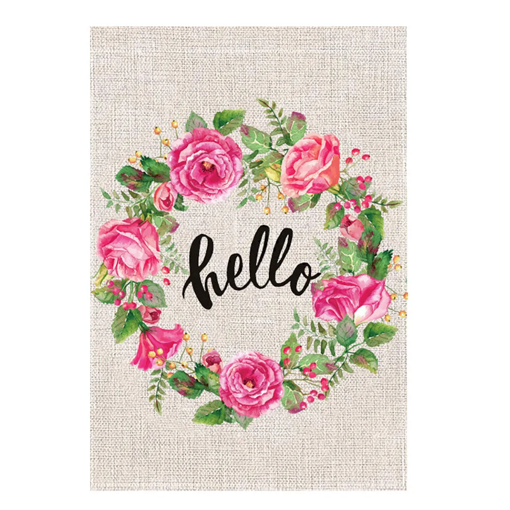 Добро пожаловать садовые флаги на открытом воздухе декоративный газон флагов