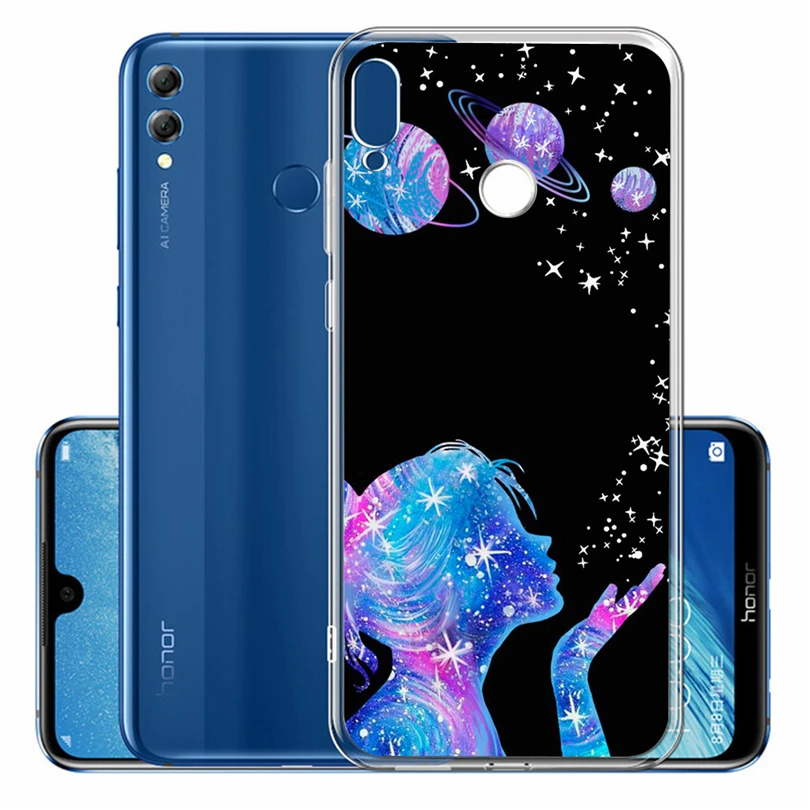Антибликовый матовый чехол для телефона Huawei Honor 7C 8A 8X 9X 10 мягкий силиконовый из