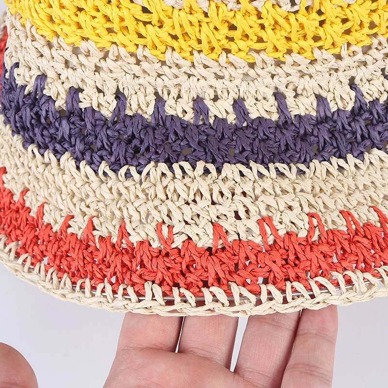 

Summer Sun Hat 2020 Women Straw Hat Visor cap Panama Style Wide Brim Bucket Cap Straw hat Beach Hat Outdoor girl cap
