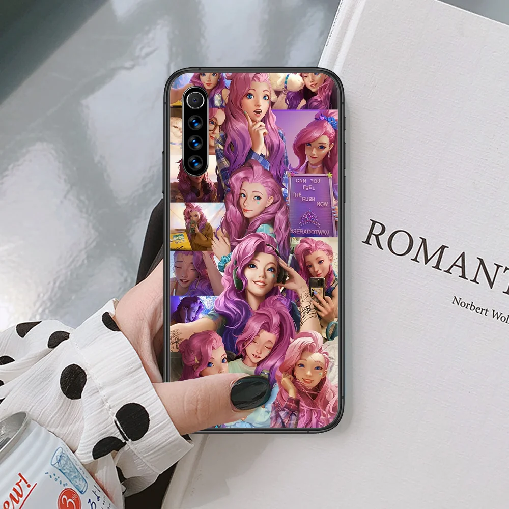 

Game LOL League of Legends Seraphine Phone Case For Xiaomi Redmi Note 7 8 8T 9 9S 4X 7 7A 9A K30 Pro Ultra Black black Cover