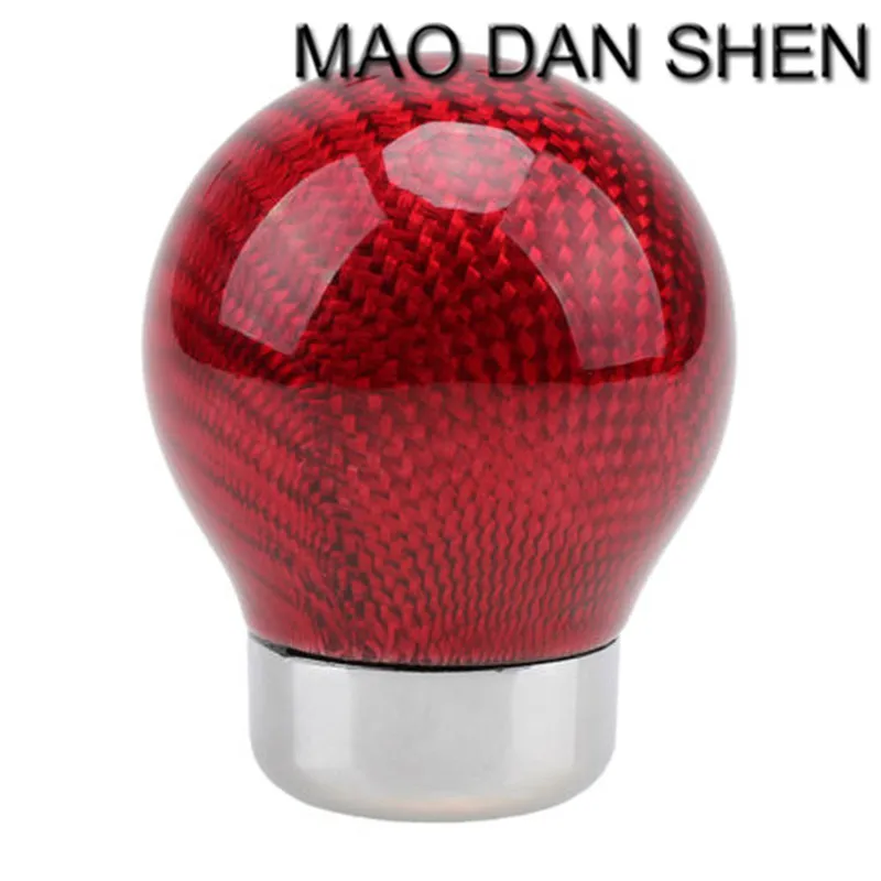 2018 Авто Стиль углеродного волокна мяч круглой формы ручка переключения рулевого