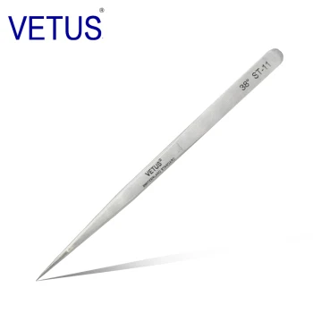 Пинцеты «VETUS» Оригинальные серии HRC 38 ST для наращивания ресниц норки антикислотные антистатические пинцеты - Цвет: 38 ST-11